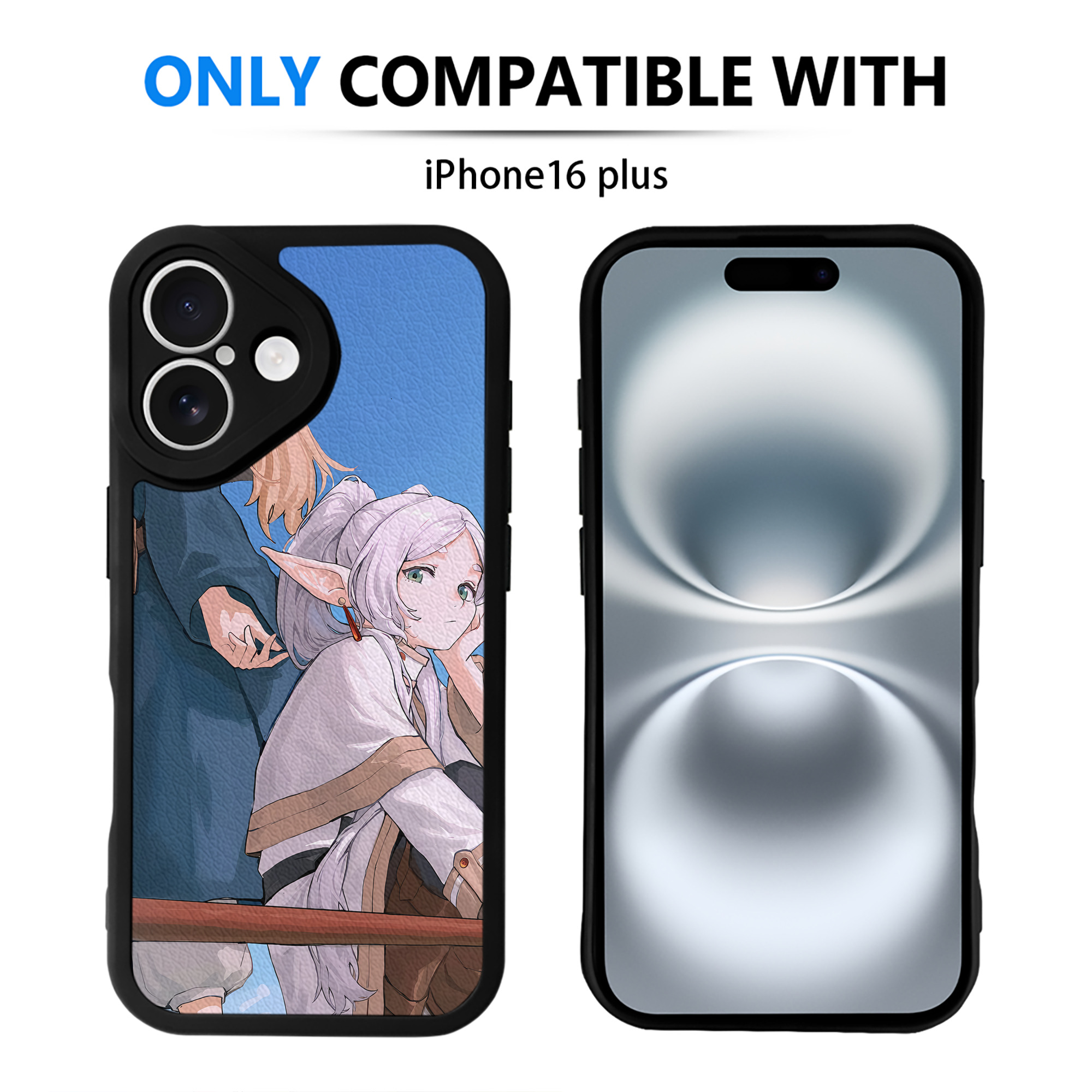 （画像用） 葬送のフリーレン Frieren 【iPhone 16シリーズ対応】シリコンスマホケース（レザー調） 材質：シリコン